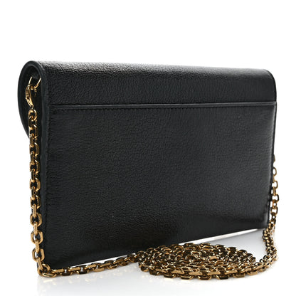 Christian Dior Goatskin Saddle Long Wallet With Chain Black 3 of 10