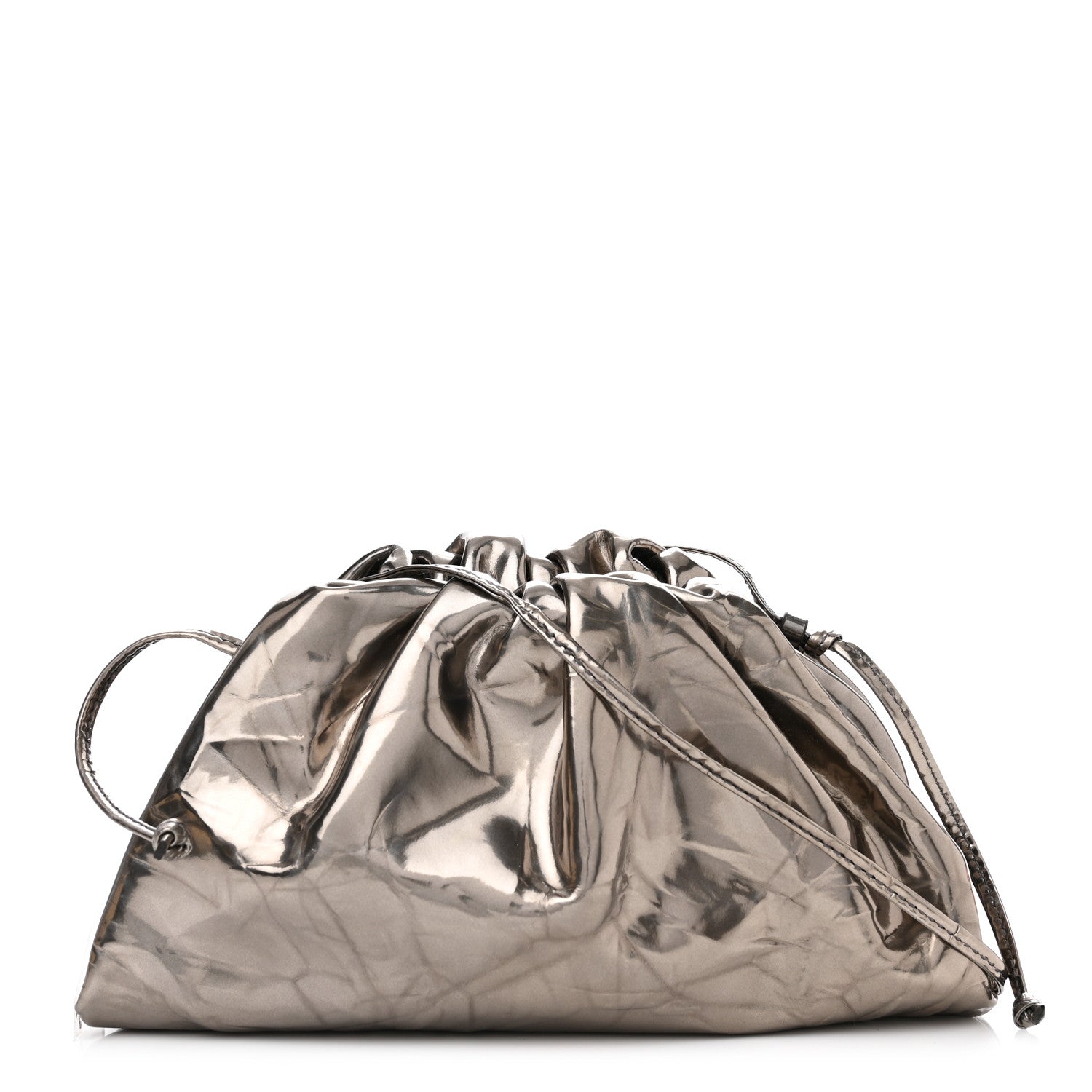 Bottega Veneta Metallic Crushed Calfskin The Mini Pouch Anchor 1 of 10