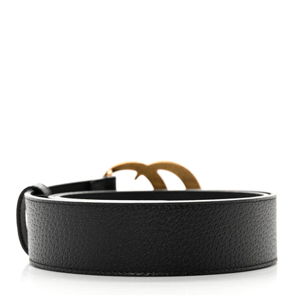 Gucci Textured Dollar Calfskin Double G 40mm Belt 90 36 Black 2 of 6