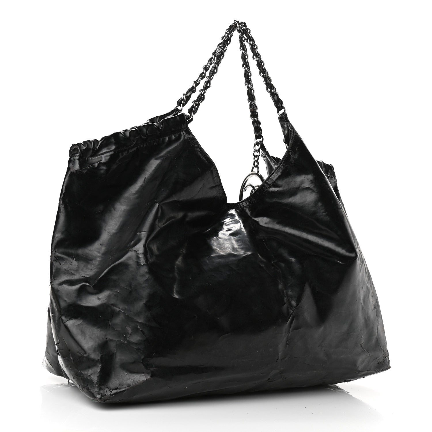 Chanel Vinyl XL Coco Cabas Black 3 of 15