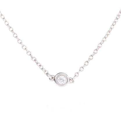 Tiffany Sterling Silver Diamond .15ctw Elsa Peretti Diamonds by the Yard Five Station Necklace 4 of 8