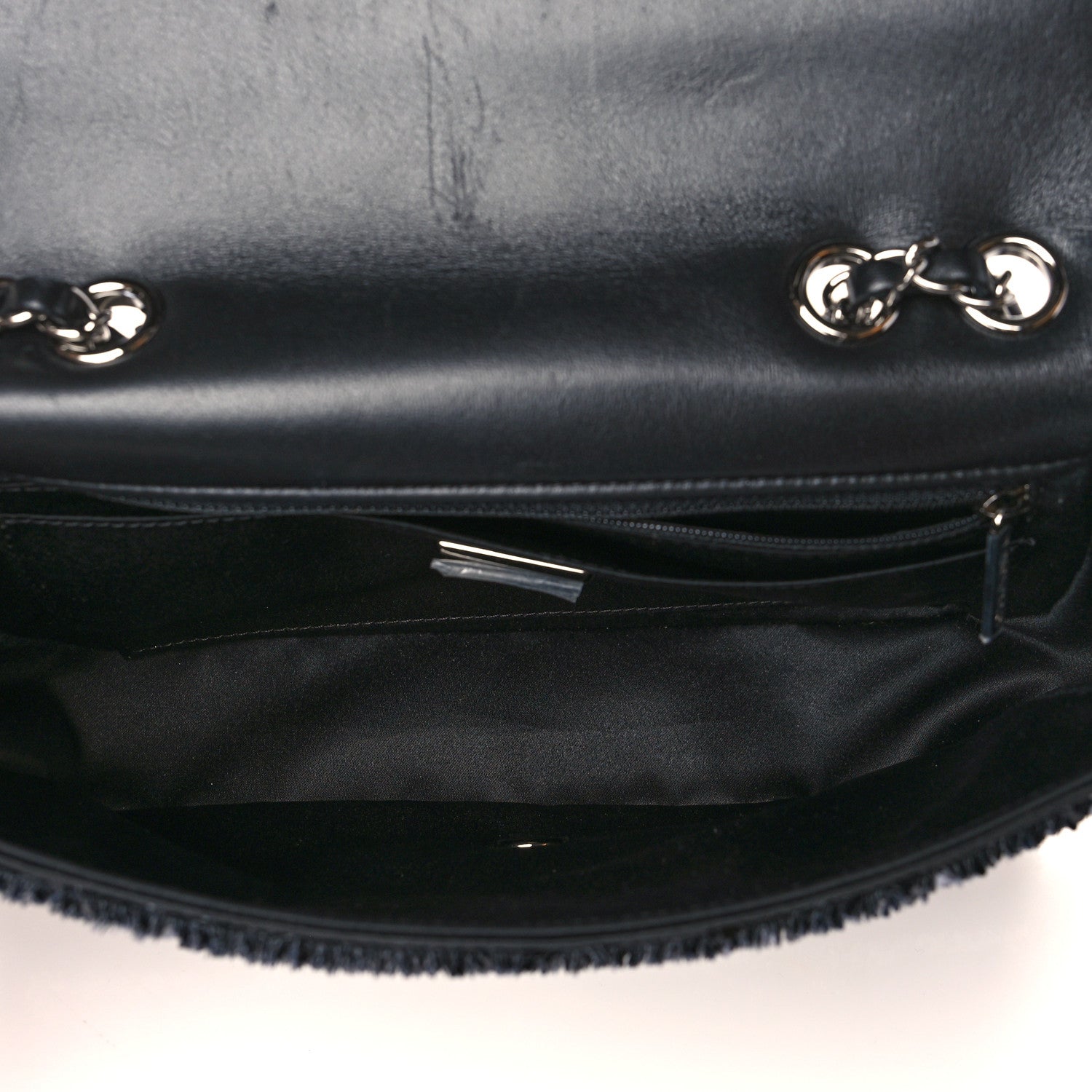 Chanel Sequin Logo Small Flap Black White 4 of 8