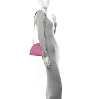 Mulberry Crocodile Embossed Calfskin Crescent Clutch Slate 3 of 9