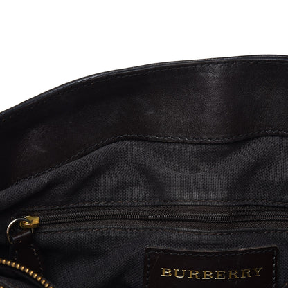 Burberry Haymarket Check Medium Golderton Tote Chocolate 20 of 20