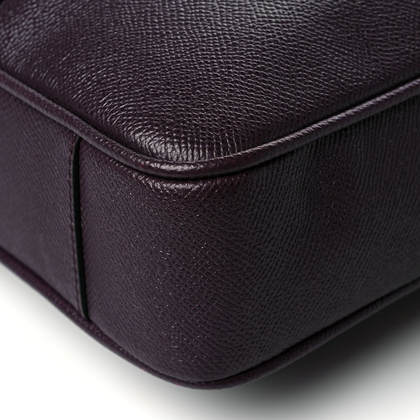 Textured Calfskin Small Newberg Briefcase Burgundy