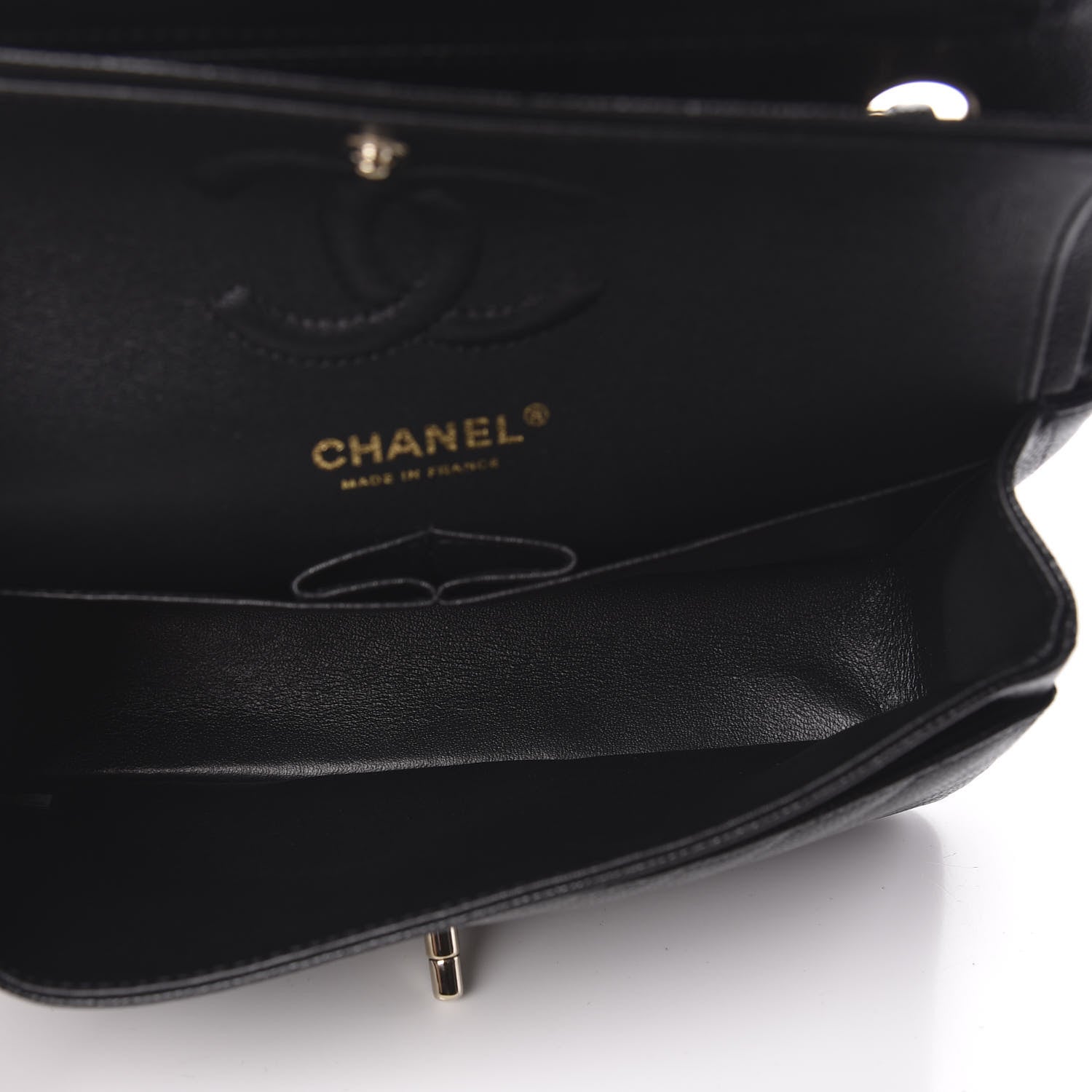 Chanel Caviar Chevron Quilted Small Double Flap Black 5 of 11