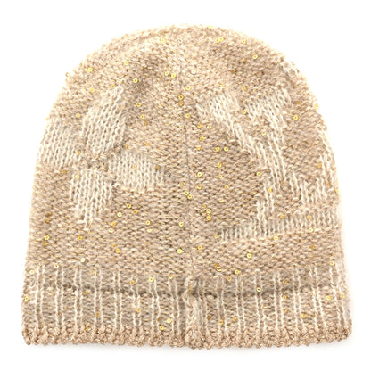 Louis Vuitton Monogram Glitter Sunset Beanie Hat Beige 3 of 5