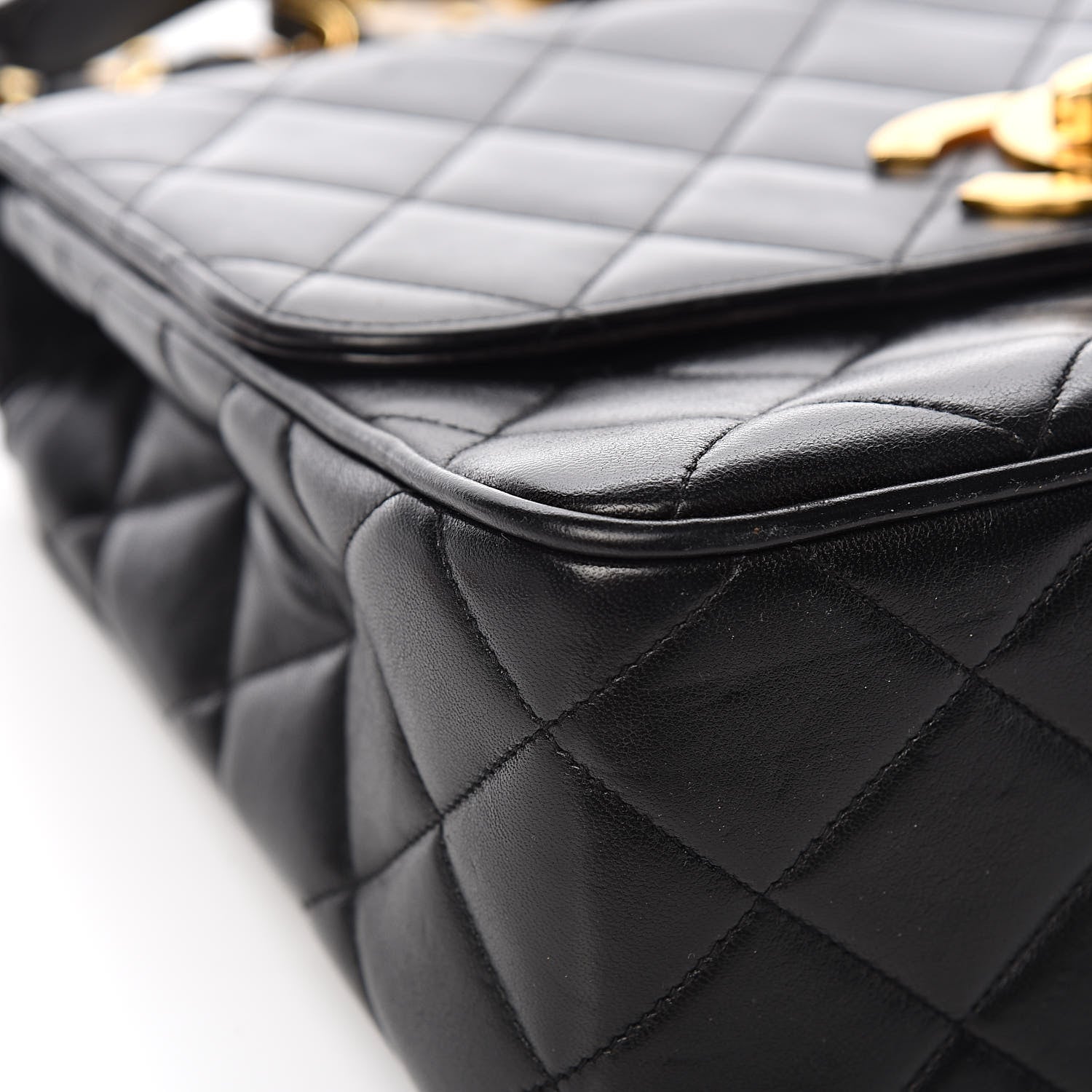 Chanel Lambskin Quilted Medium Single Flap Black 10 of 15