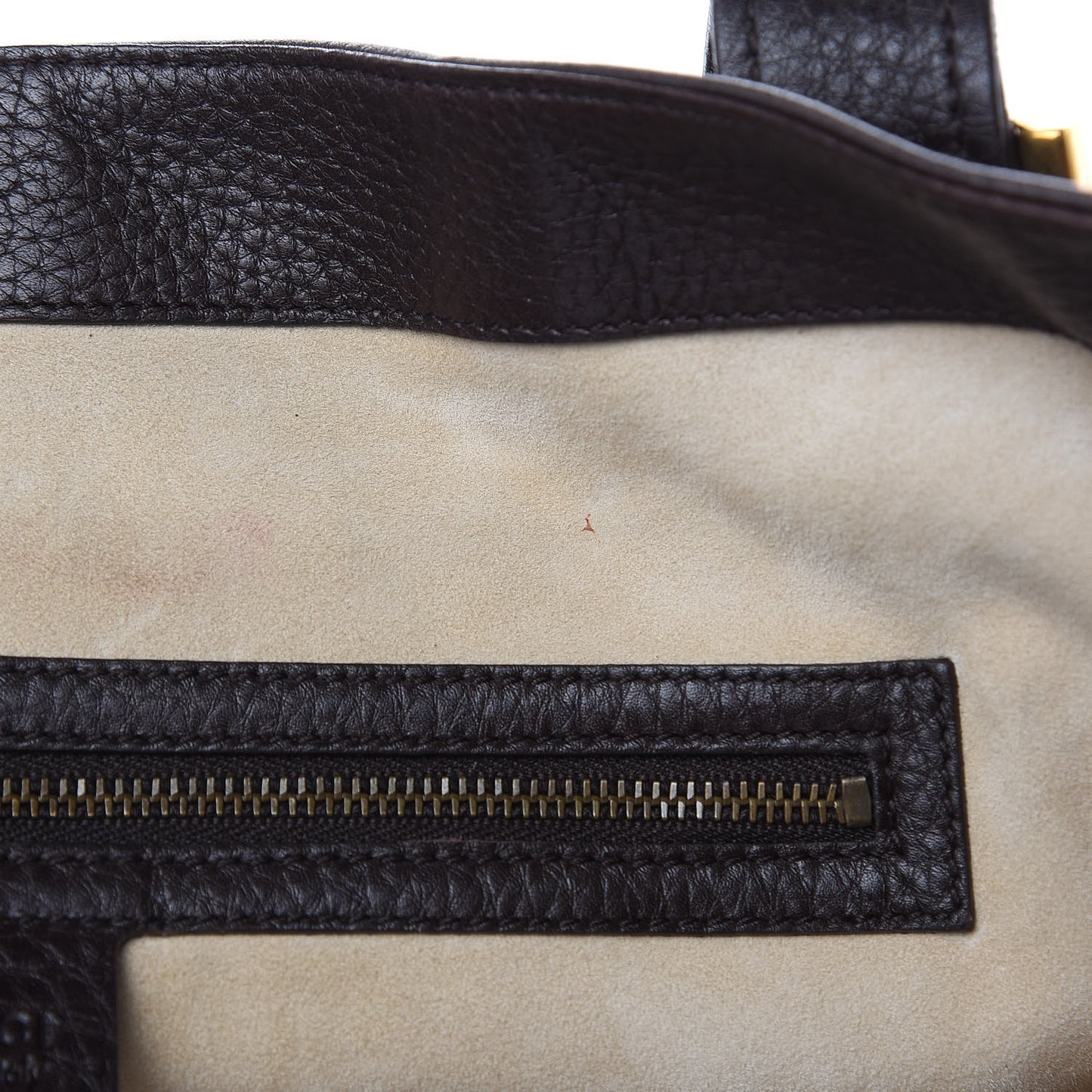 Pebbled Calfskin Medium 1973 Tote Dark Brown
