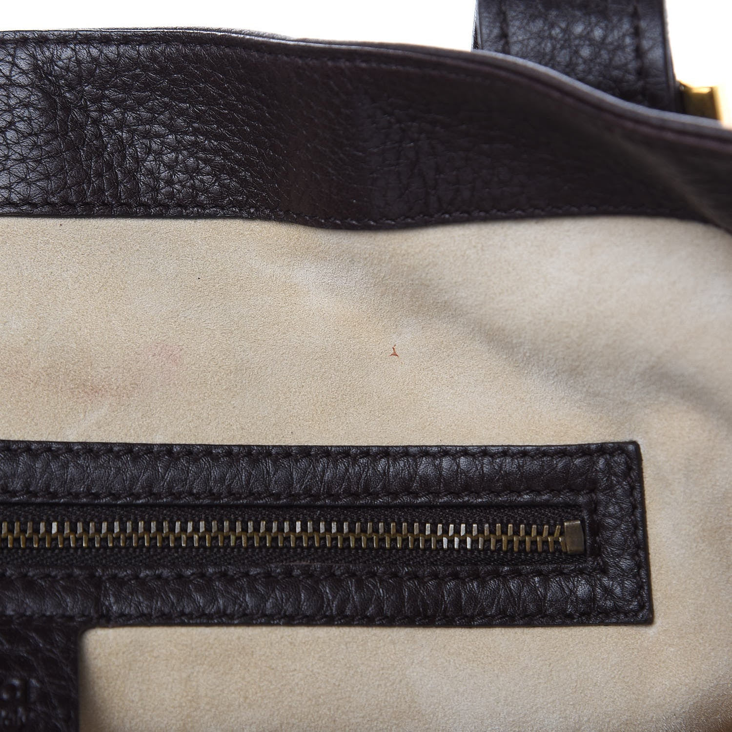 Gucci Pebbled Calfskin Medium 1973 Tote Dark Brown 11 of 13