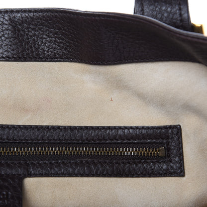 Gucci Pebbled Calfskin Medium 1973 Tote Dark Brown 11 of 13