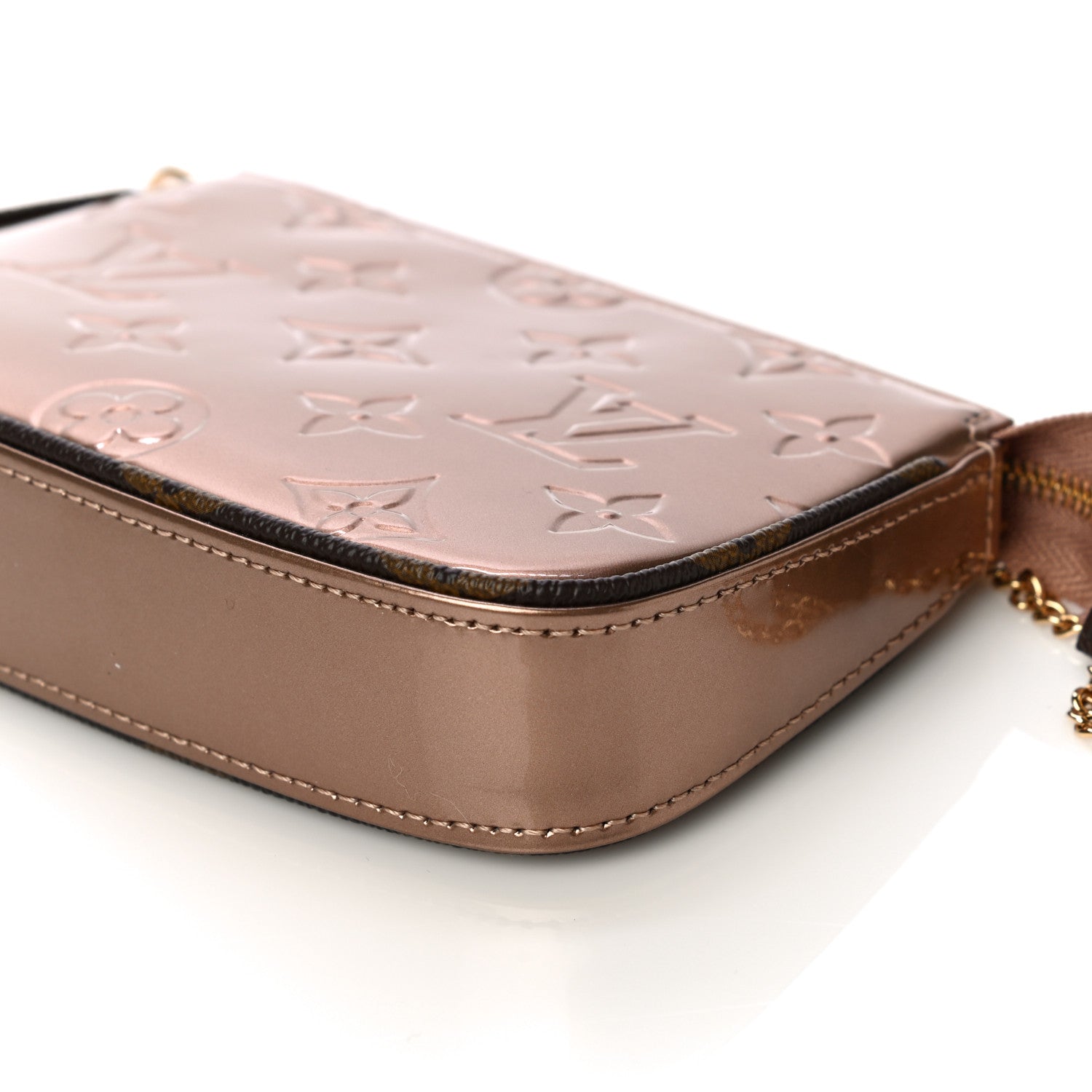 Louis Vuitton Metallic Vernis Mini Pochette Accessories Rose Gold 9 of 9