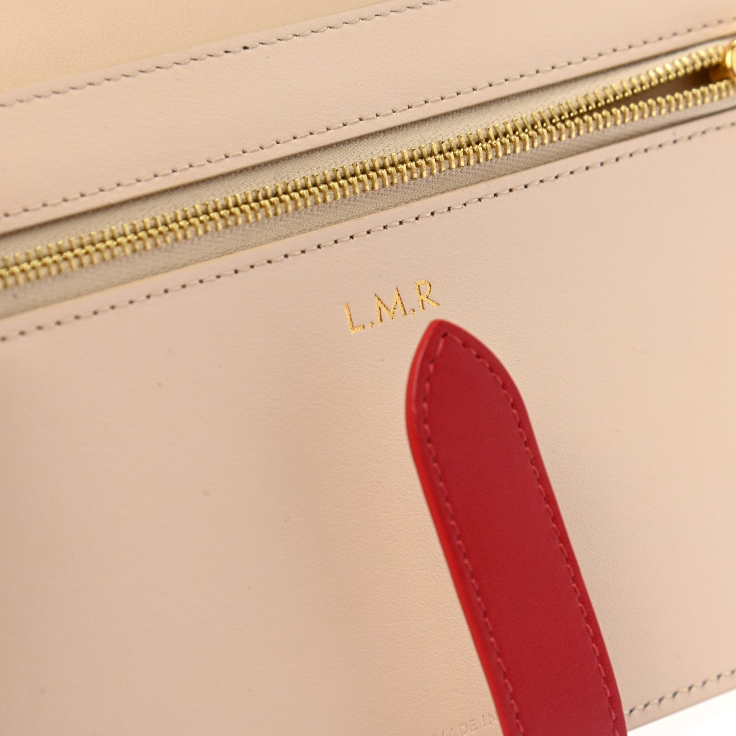 Celine Grained Calfskin Large Multifunction Strap Wallet Powder Red 7 of 8