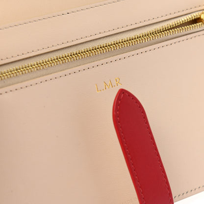 Celine Grained Calfskin Large Multifunction Strap Wallet Powder Red 7 of 8