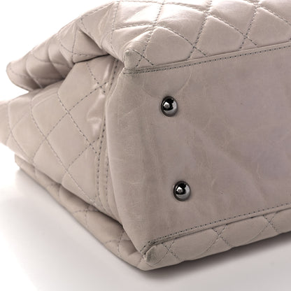 Chanel Glazed Calfskin Quilted Shopping Tote Light Beige 9 of 13