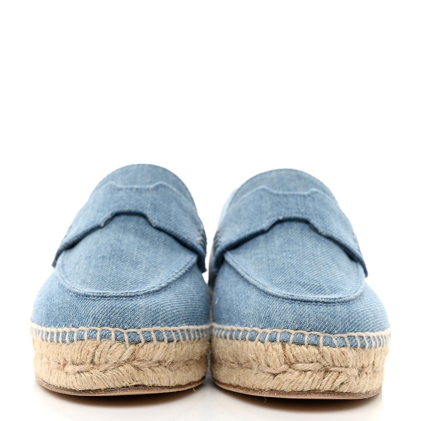 Denim Canvas Womens Trip Espadrilles 35 Bleu Clair