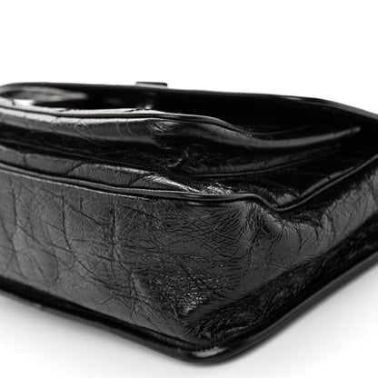 Saint Laurent Crinkled Calfskin Matelasse Monogram Medium Niki Chain Satchel Black 9 of 9