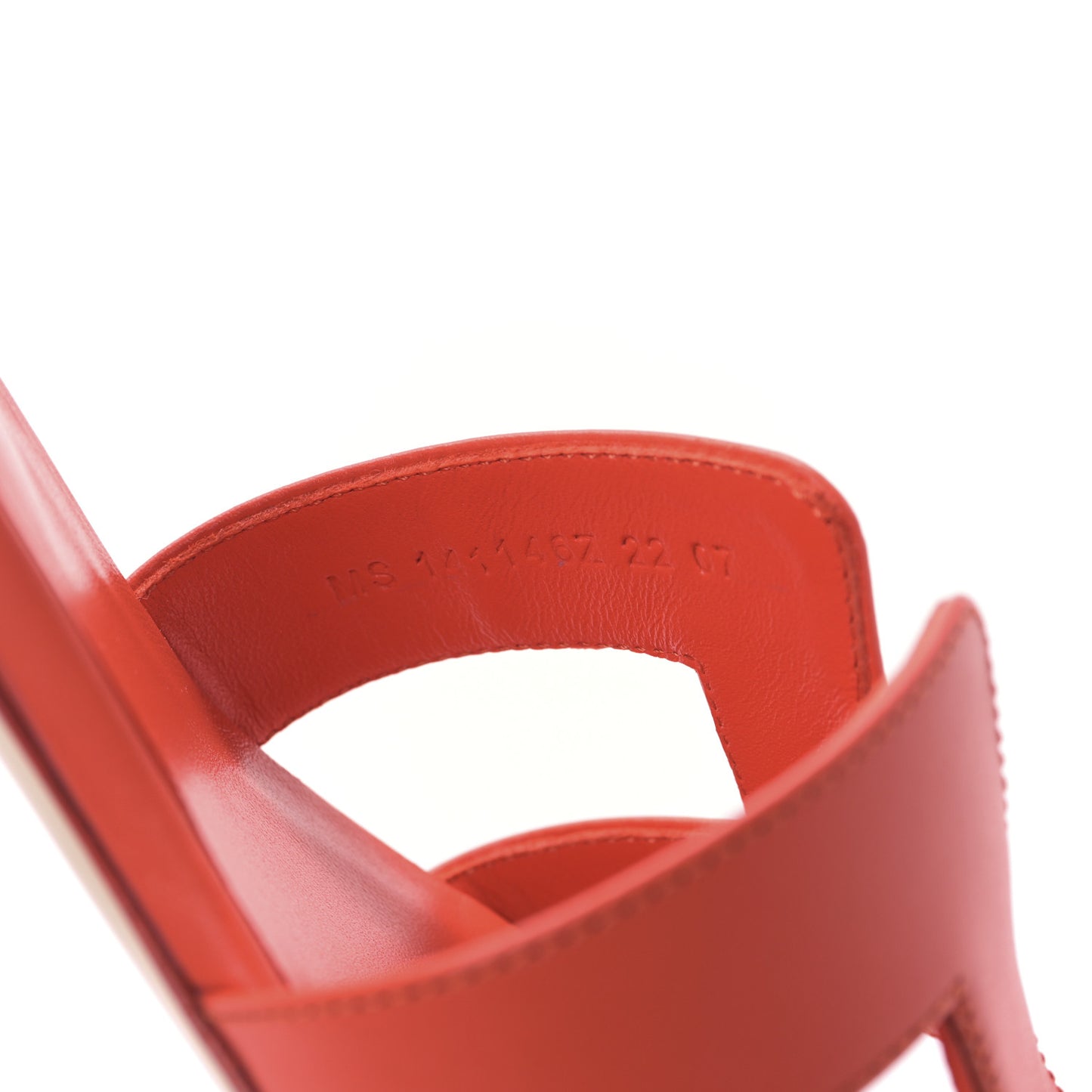 Calfskin Oasis Sandals 40 Coquelicot