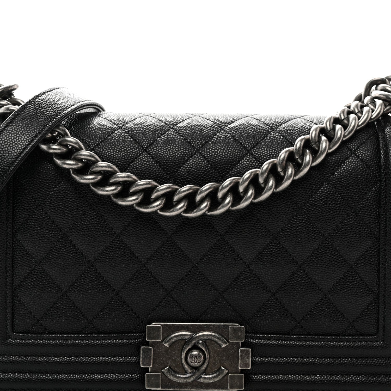 Chanel Caviar Quilted Medium Boy Flap Black 8 of 10