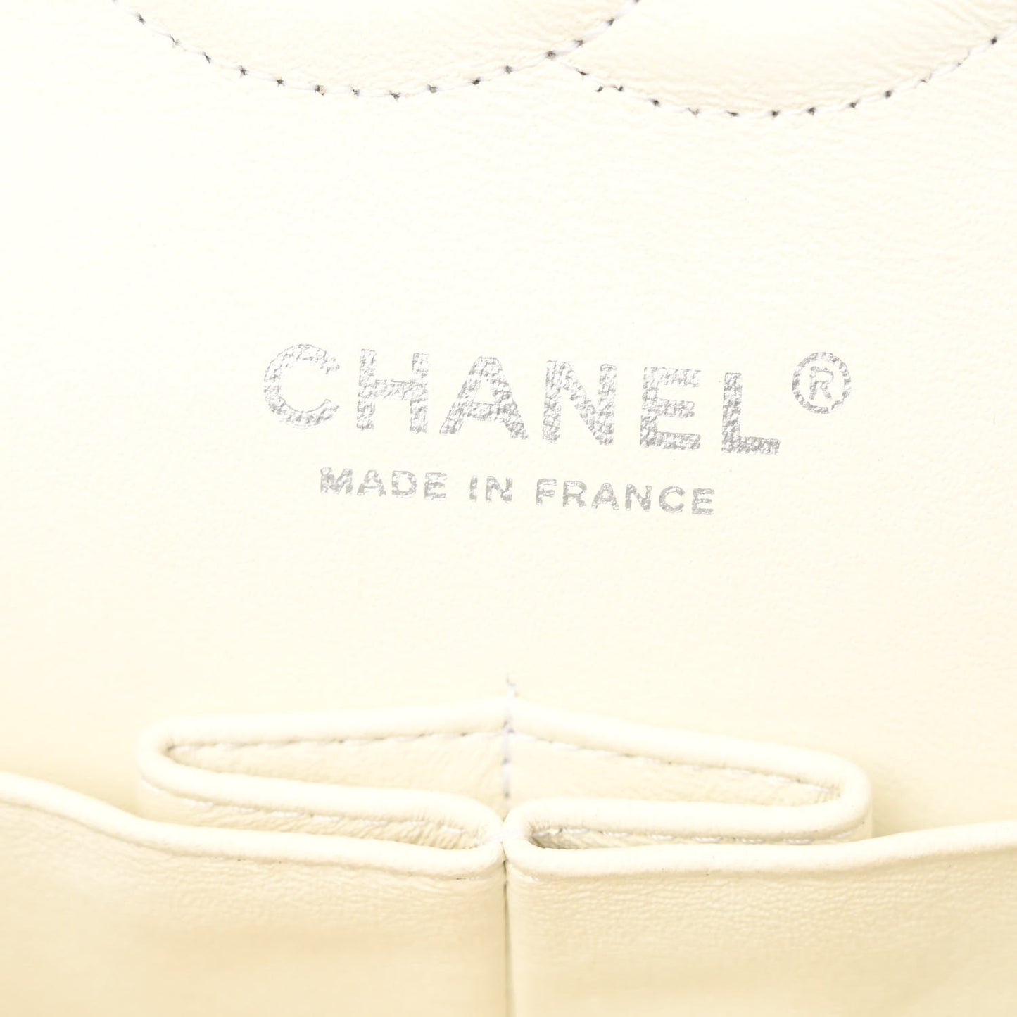 Caviar Quilted Medium Double Flap White