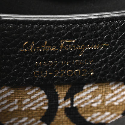 Salvatore Ferragamo Tumbled Calfskin Gancini Mini Bag Black 6 of 9