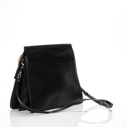 Chloe Suede Calfskin Medium Faye Shoulder Bag Black 3 of 6