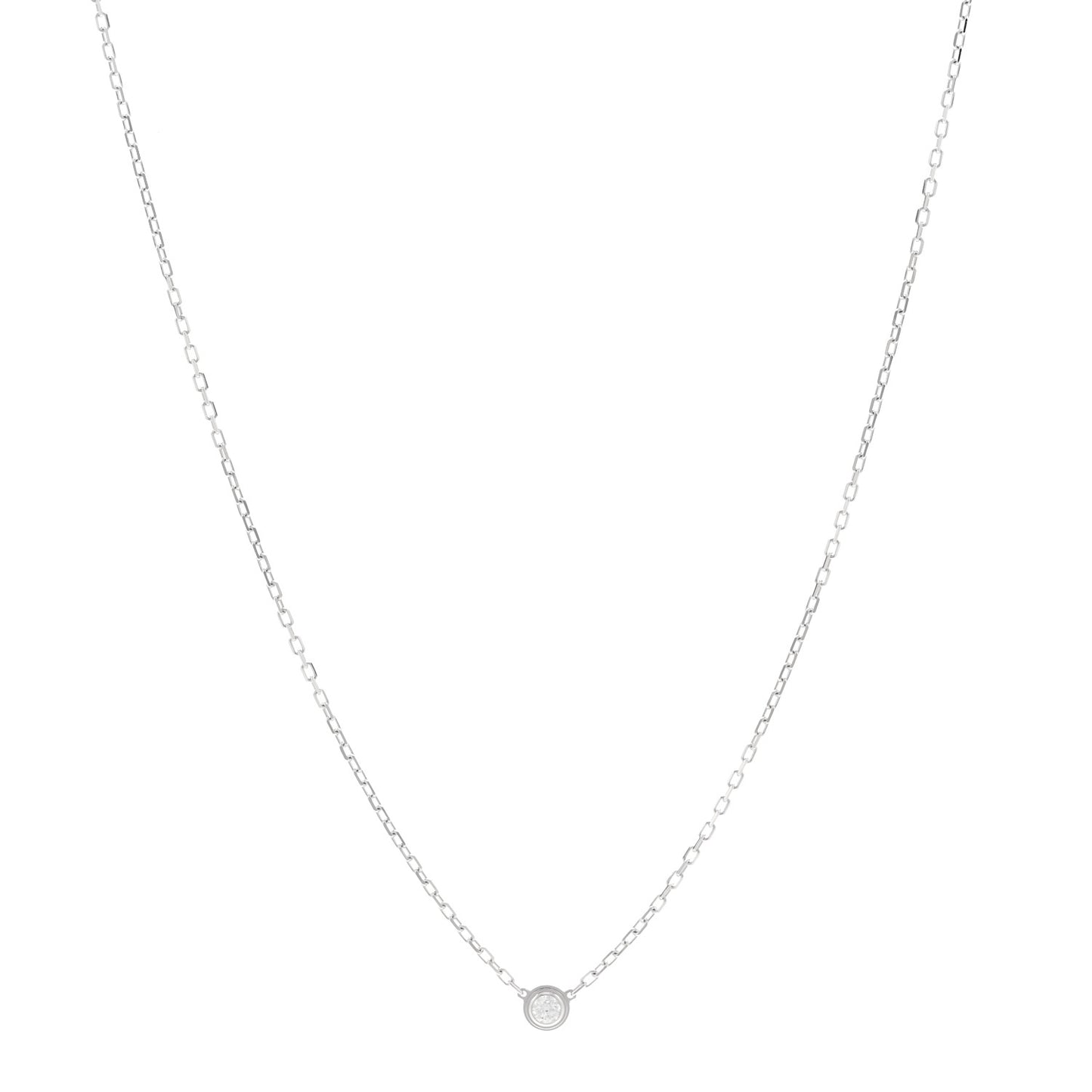 18K White Gold Diamond SM D'Amour Pendant Necklace