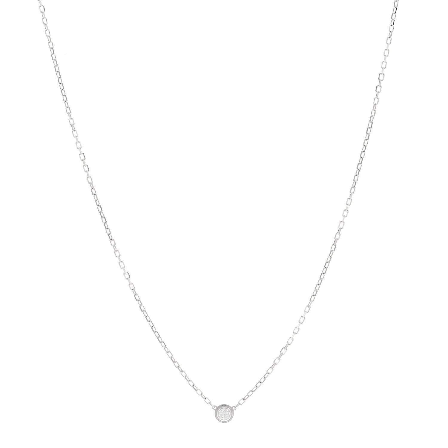 Cartier 18K White Gold Diamond SM D'Amour Pendant Necklace 1 of 4