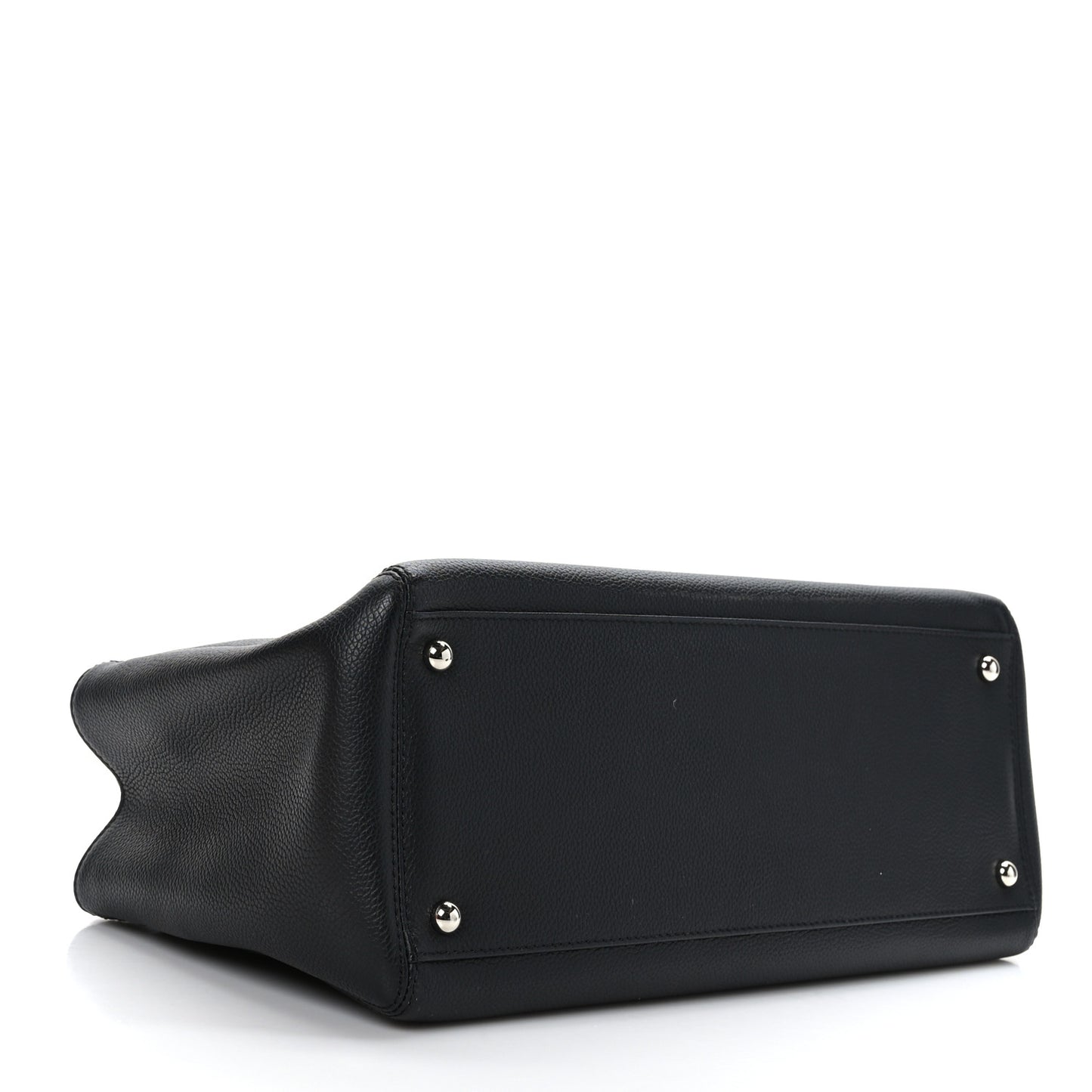 Calfskin Small Cerf Executive Shopper Tote Black