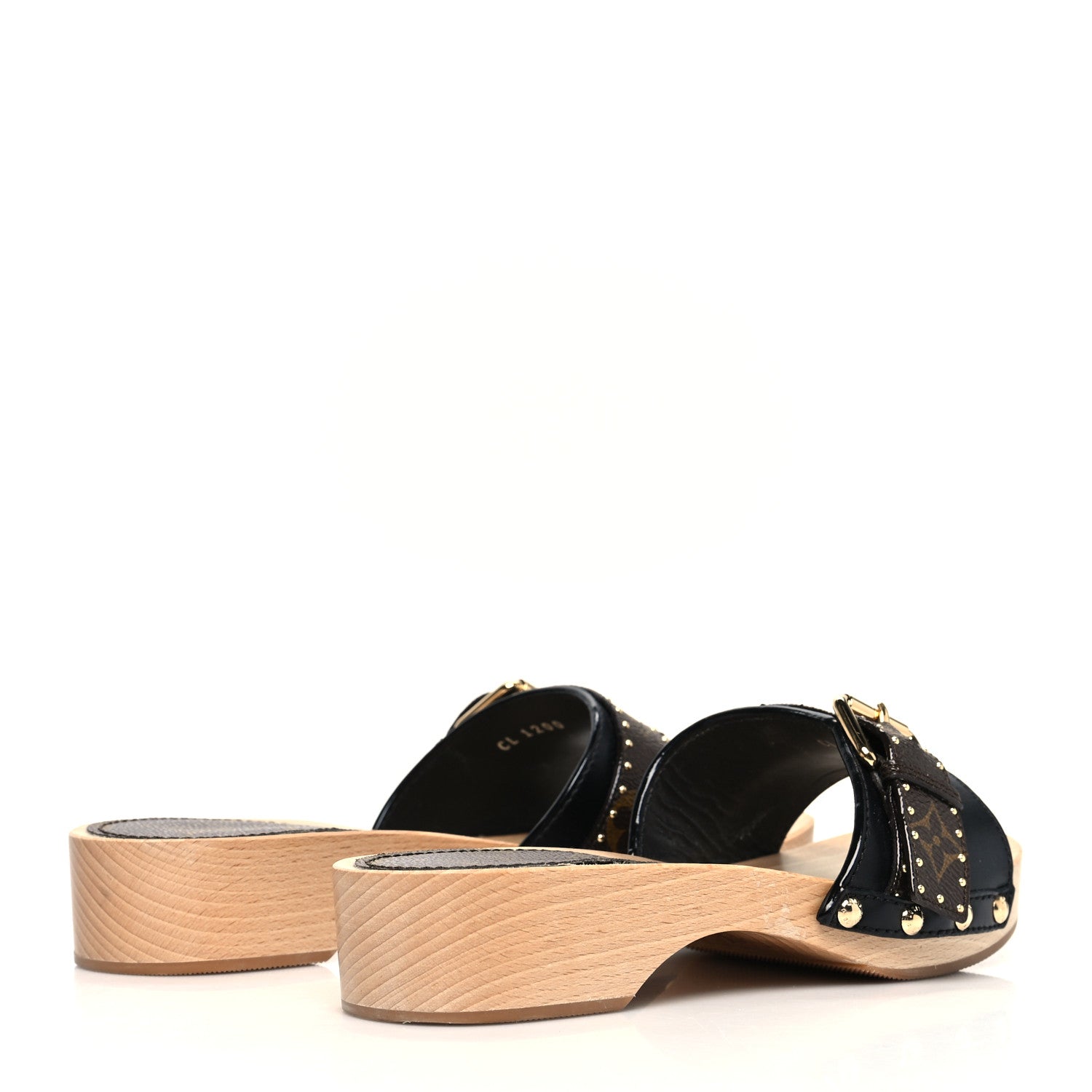 Louis Vuitton Calfskin Monogram Cottage Mules 36 Black 4 of 7