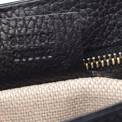 Gucci Pebbled Calfskin Medium Soho Flap Crossbody Black 7 of 10