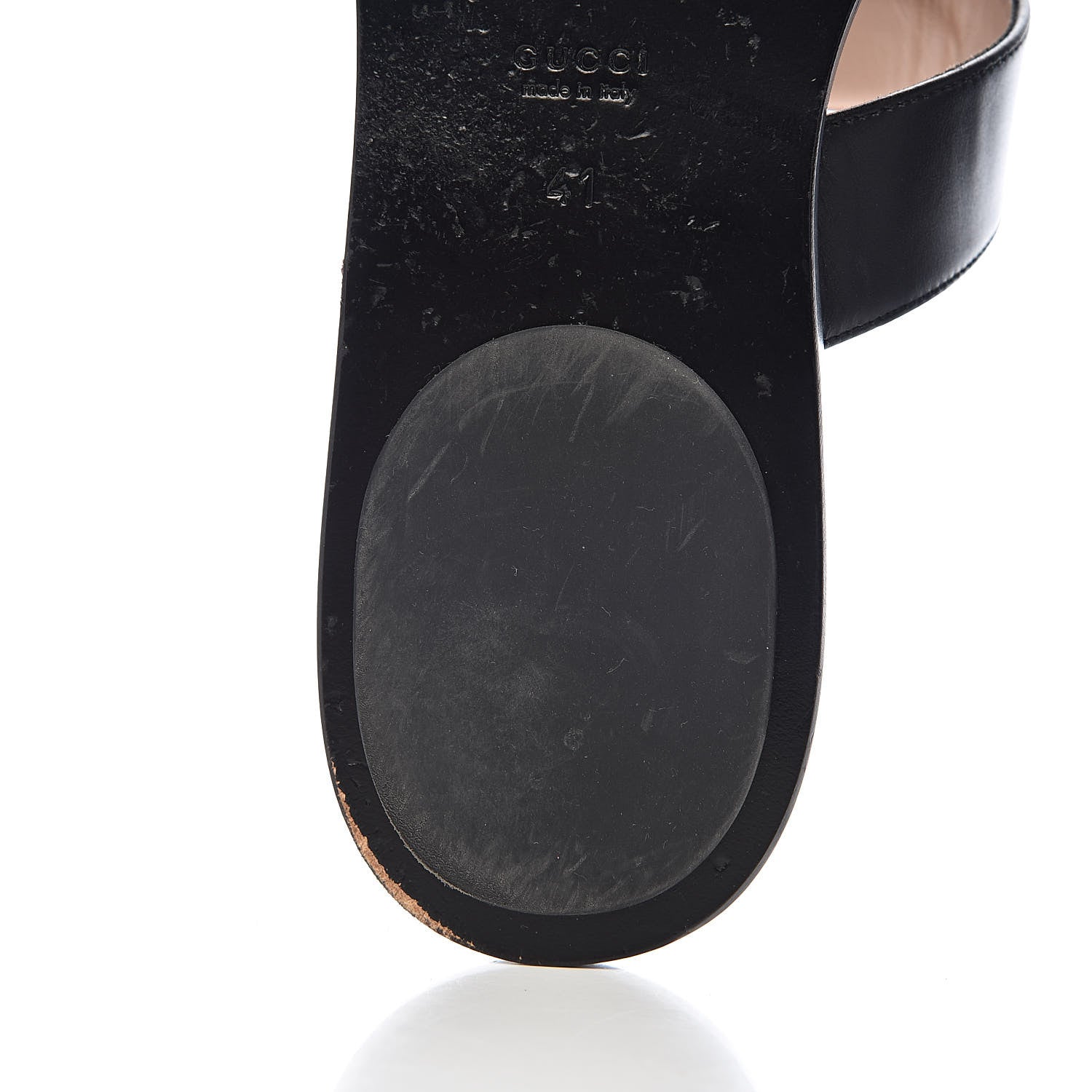 Gucci Calfskin GG Marmont Thong Sandals 41 Black 11 of 14