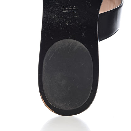 Gucci Calfskin GG Marmont Thong Sandals 41 Black 11 of 14