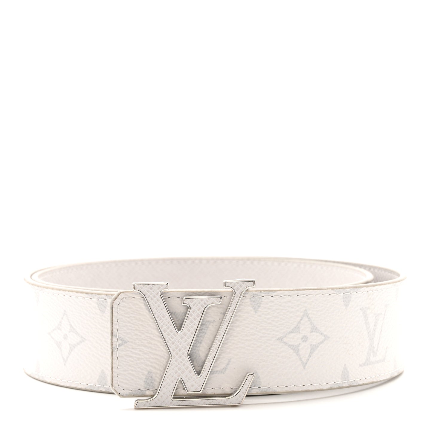 Taiga Monogram 40mm LV Initiales Belt 85 34 White