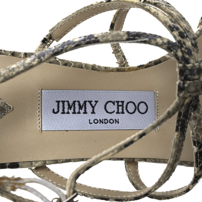 Jimmy Choo Snakeskin Sai 65 Sandals 37 Natural 9 of 13