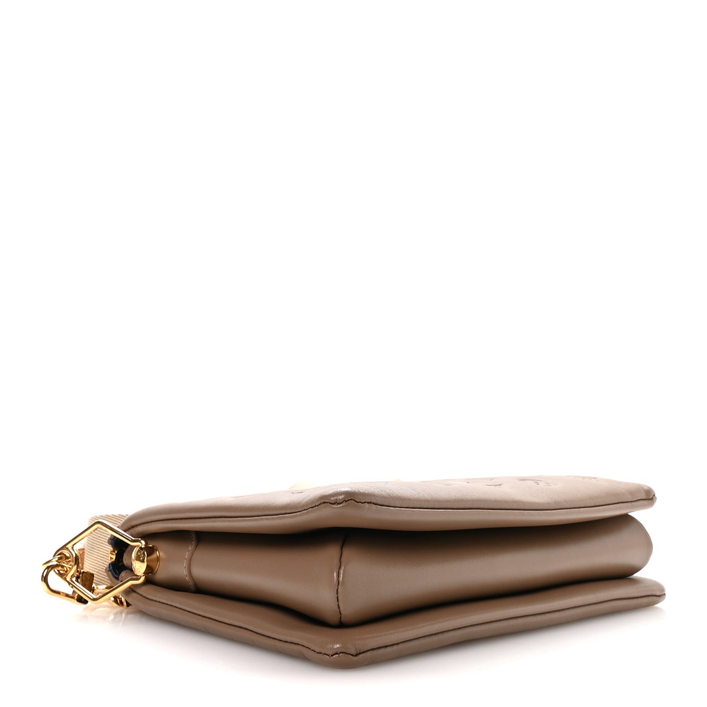 Lambskin Embossed Monogram Coussin PM Taupe Taupe
