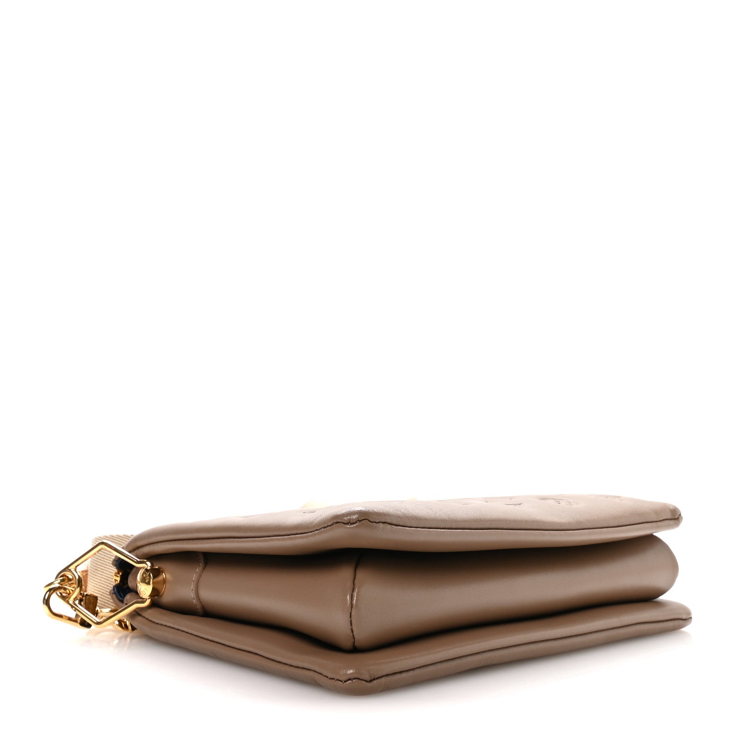 Louis Vuitton Lambskin Embossed Monogram Coussin PM Taupe Taupe 4 of 9