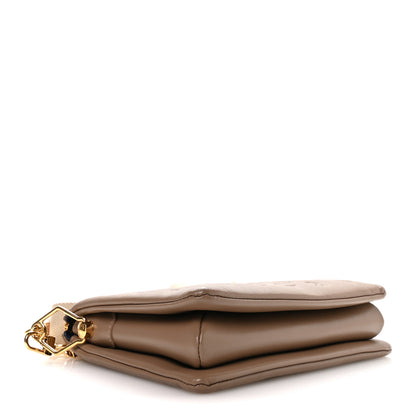 Louis Vuitton Lambskin Embossed Monogram Coussin PM Taupe Taupe 4 of 9