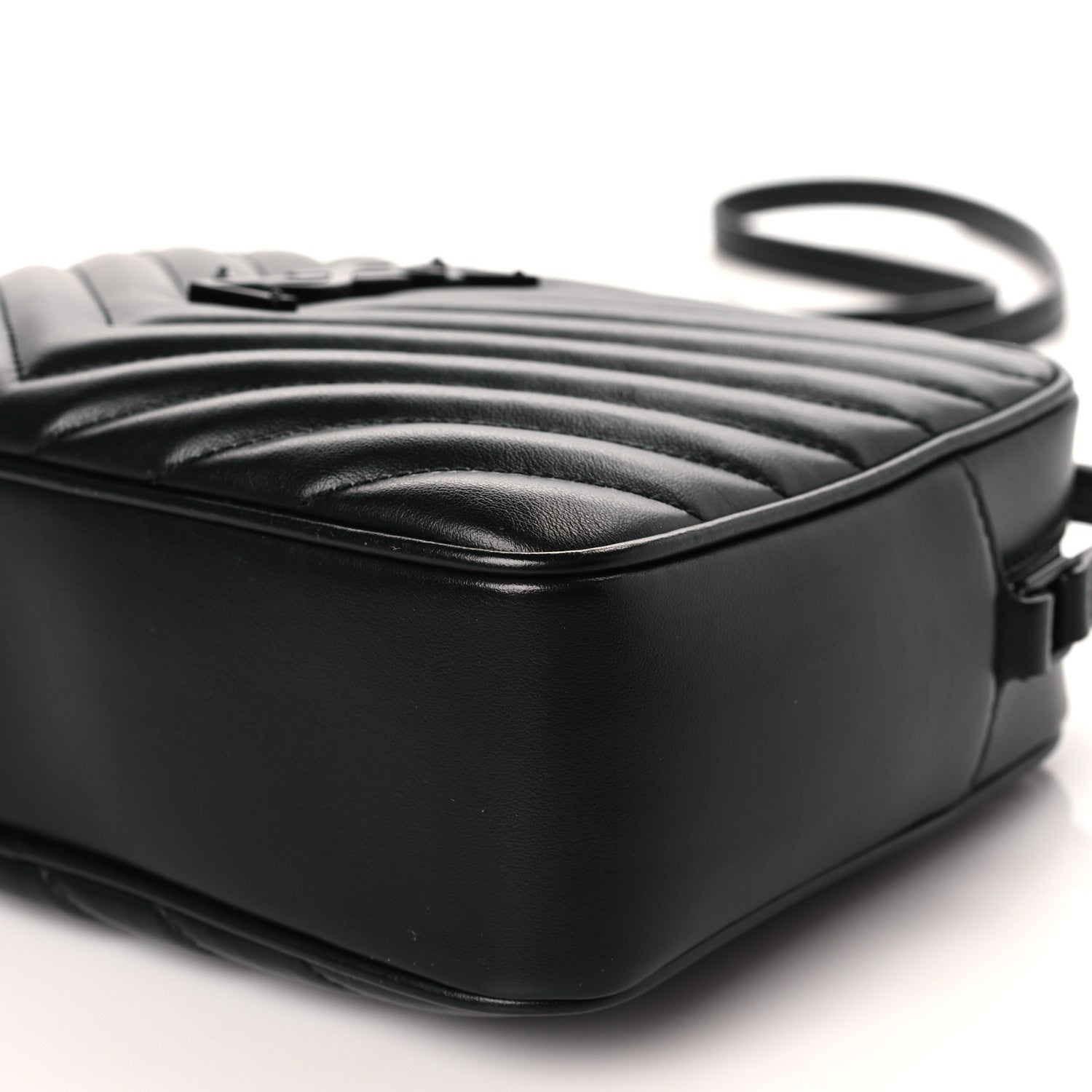 Saint Laurent Calfskin Matelasse Monogram Monochrome Lou Camera Bag Black 9 of 9