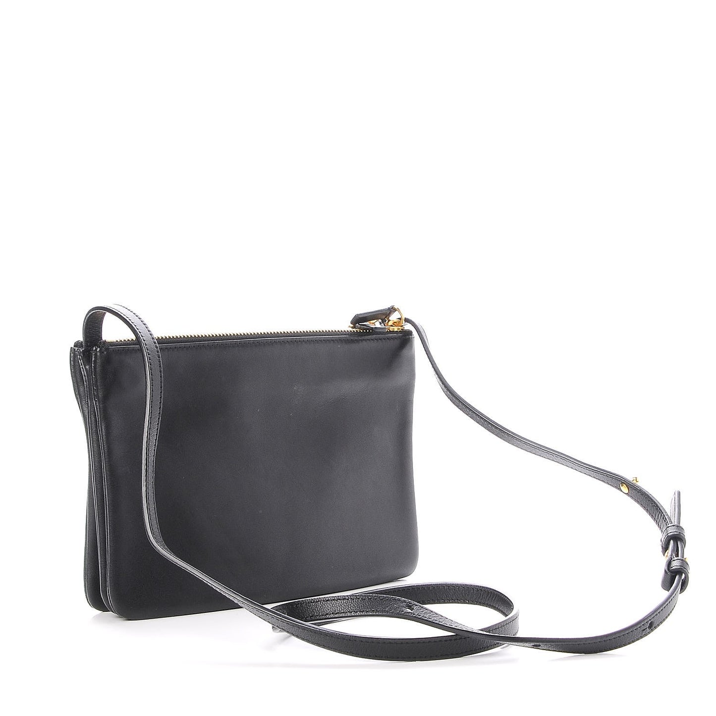 Lambskin Small Trio Crossbody Bag Black
