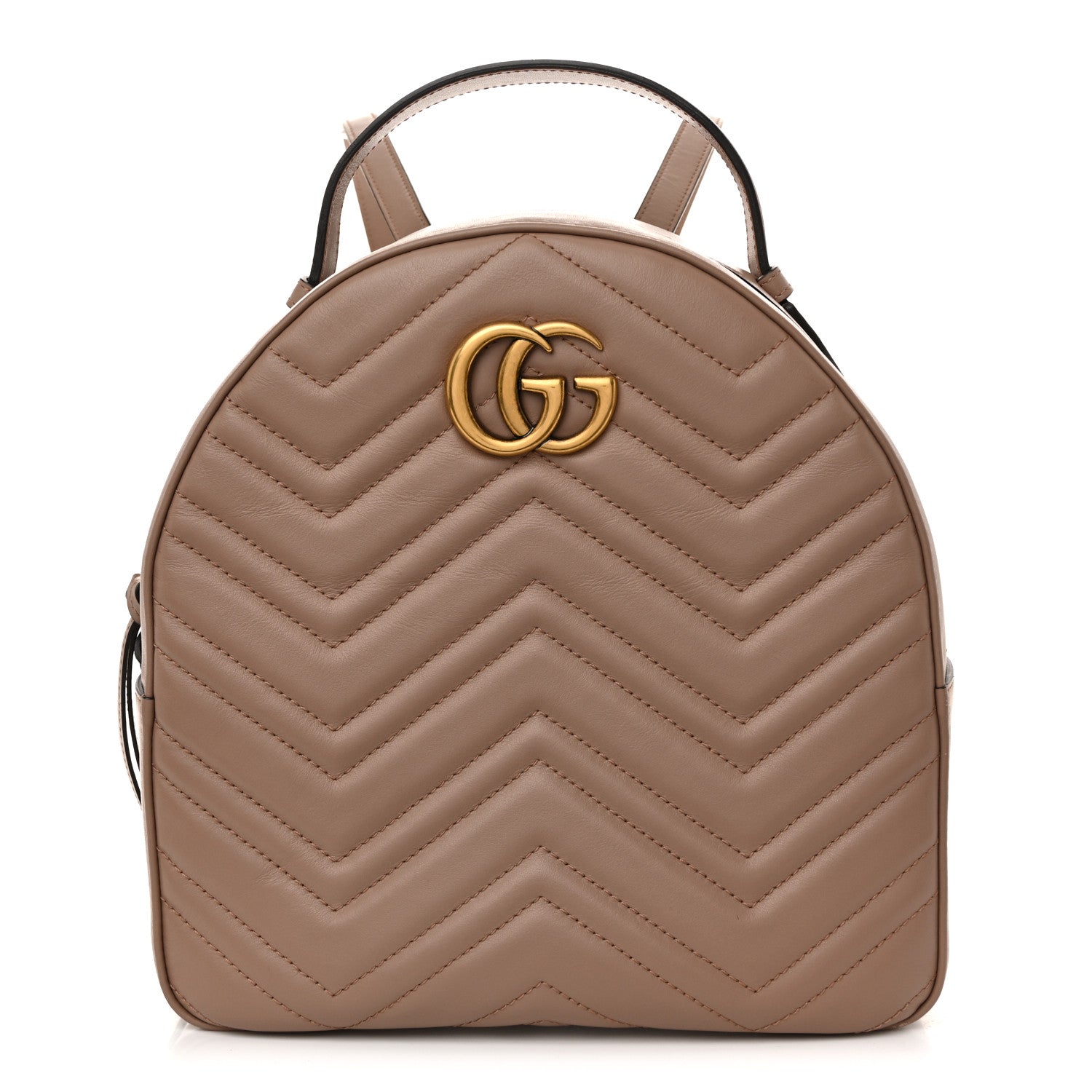 Gucci Calfskin Matelasse GG Marmont Backpack Porcelain Rose 1 of 17