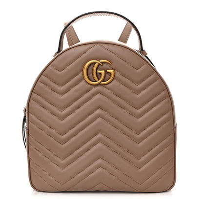 Gucci Calfskin Matelasse GG Marmont Backpack Porcelain Rose 1 of 17
