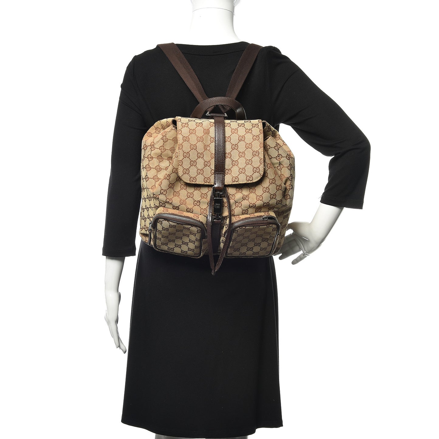 Monogram Backpack Dark Brown