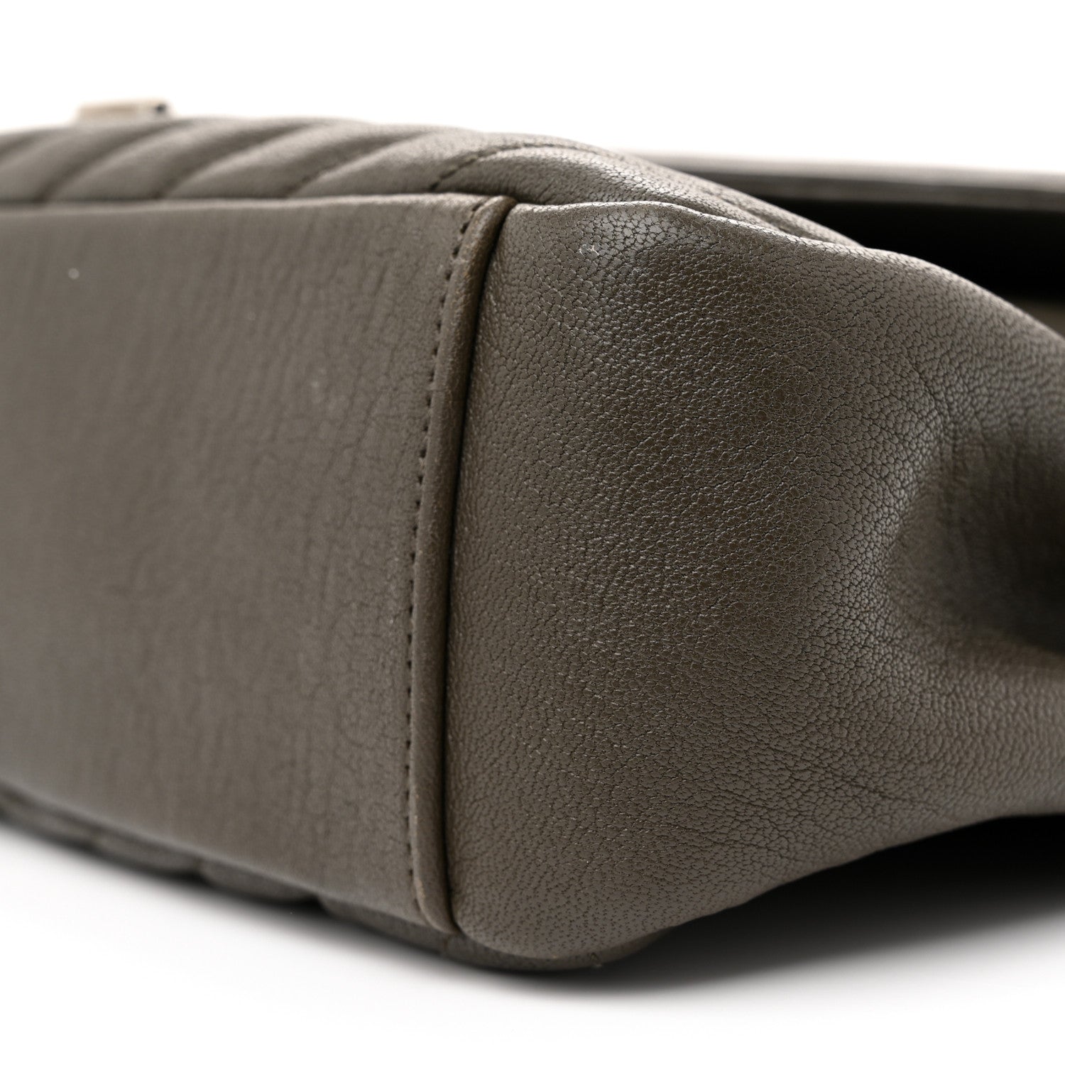 Saint Laurent Sheepskin Matelasse Chevron Monogram Large College Satchel Dark Anthracite 10 of 14