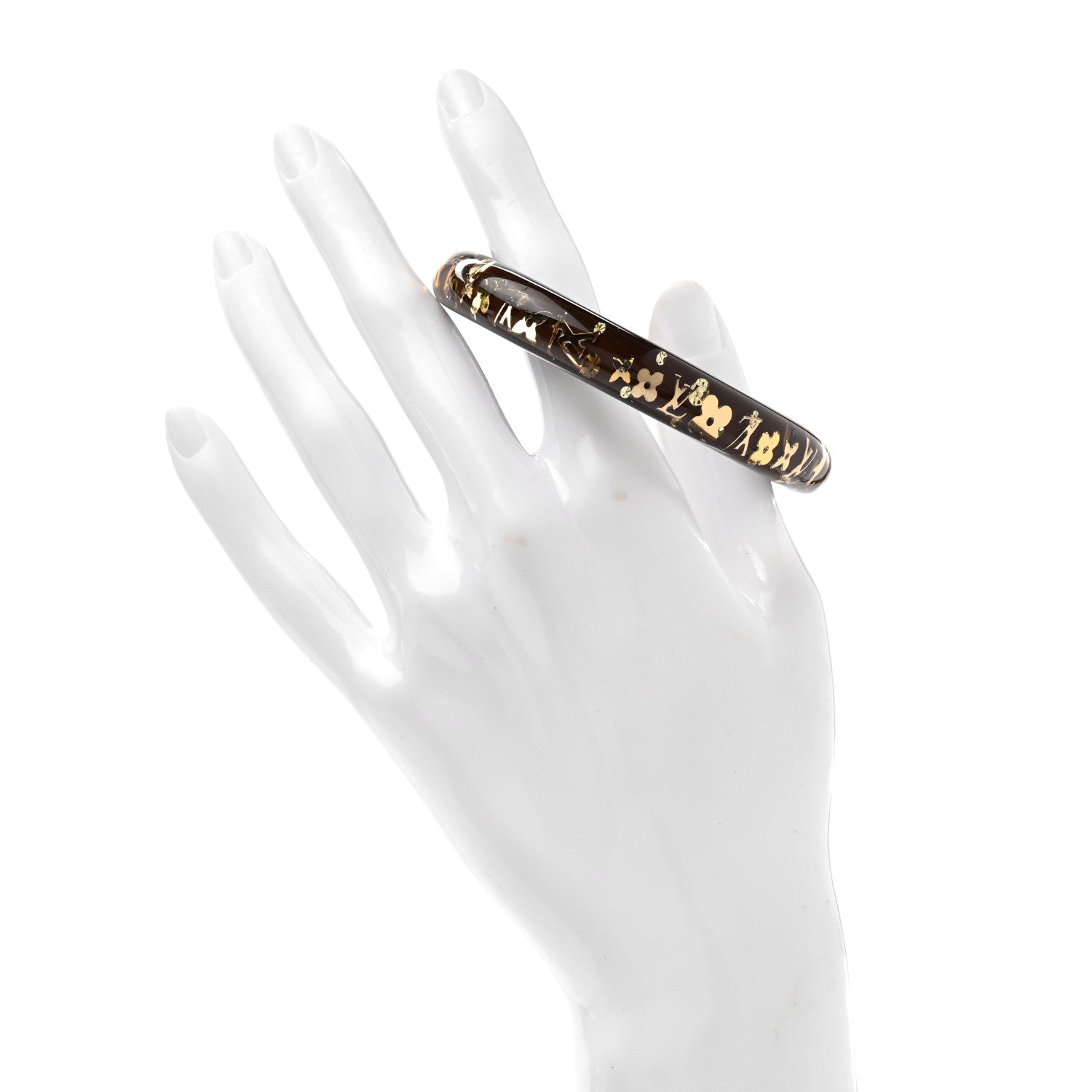 Louis Vuitton Resin Swarovski Medium Inclusion Bracelet PM Marron 2 of 4