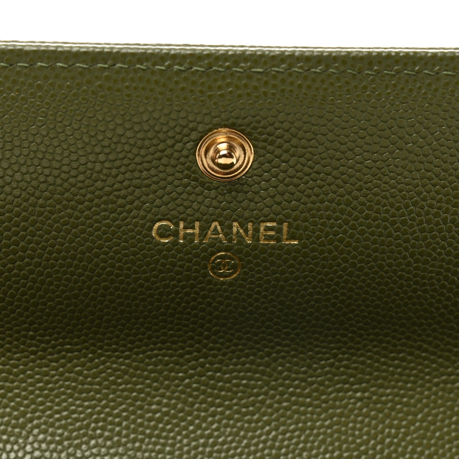 Chanel Caviar Chevron Quilted Boy Flap Wallet Green 6 of 8