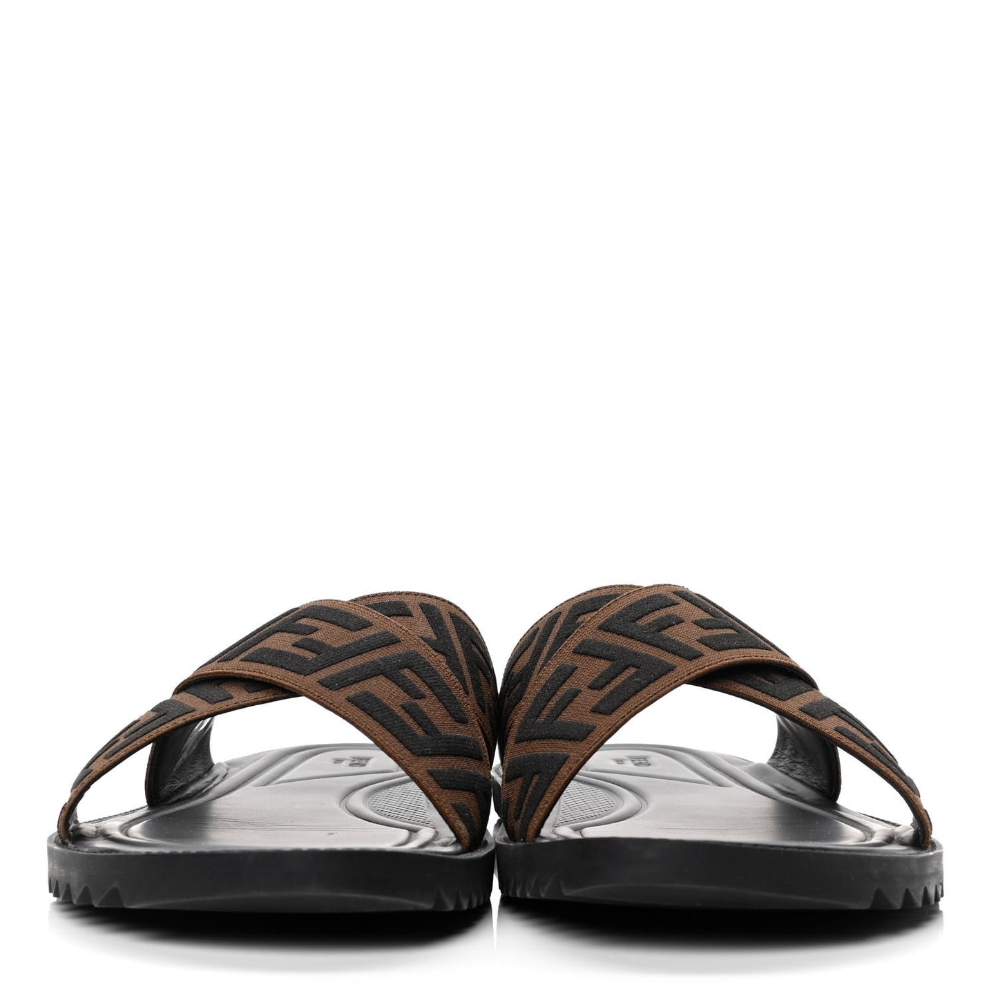 Fabric Rubber Macro FF Embroidered Mens Crisscross Slide Sandals 11 Maya Black