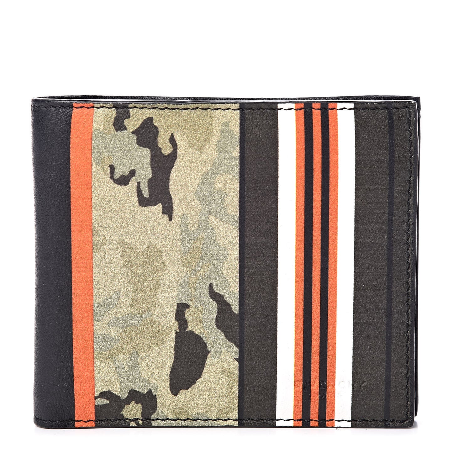 Lambskin Camo Print Bi-Fold Wallet Multicolor