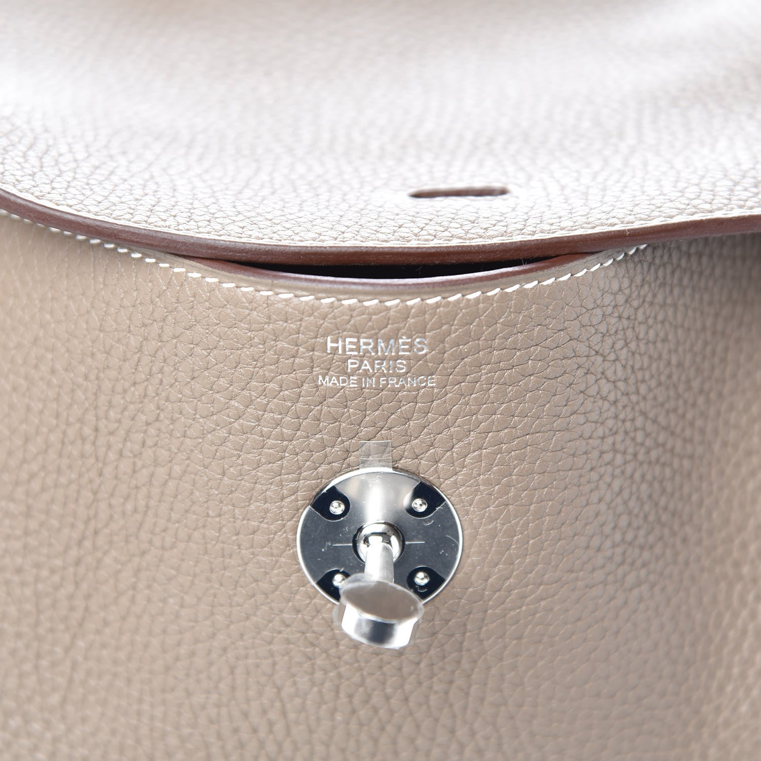 Hermes Taurillon Clemence Lindy 30 Etoupe 6 of 8