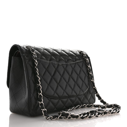 Chanel Caviar Quilted Jumbo Double Flap Black 3 of 12